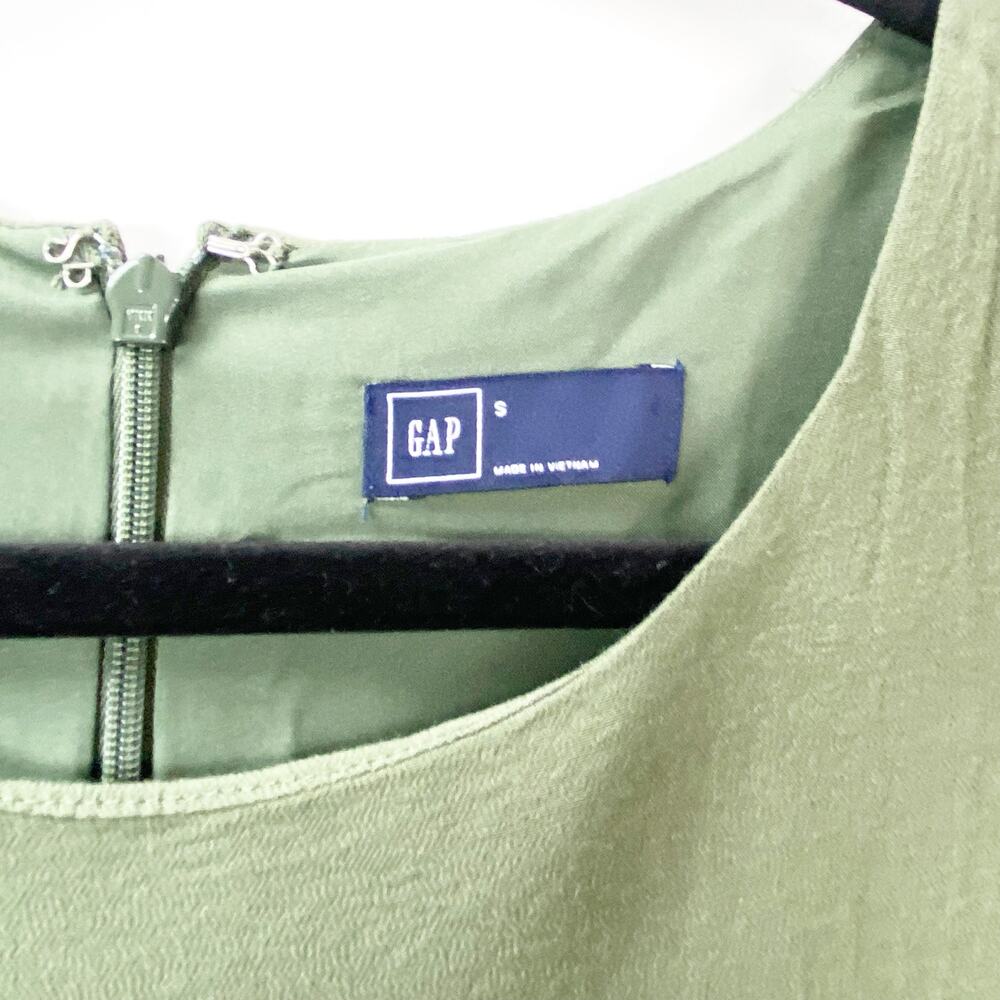 Gap Small Womens Army Green Drop Waist Casual Shift Dress - Picture 4 of 7